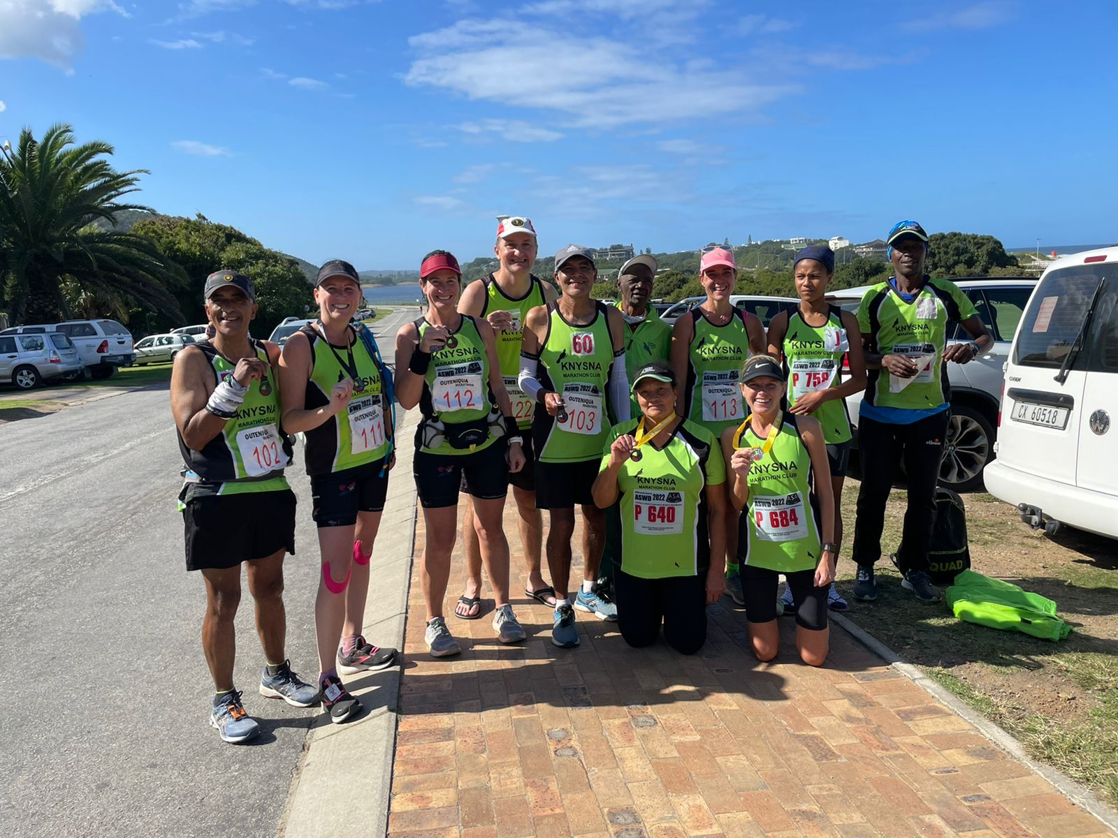 Runners on the Knysna estuary path