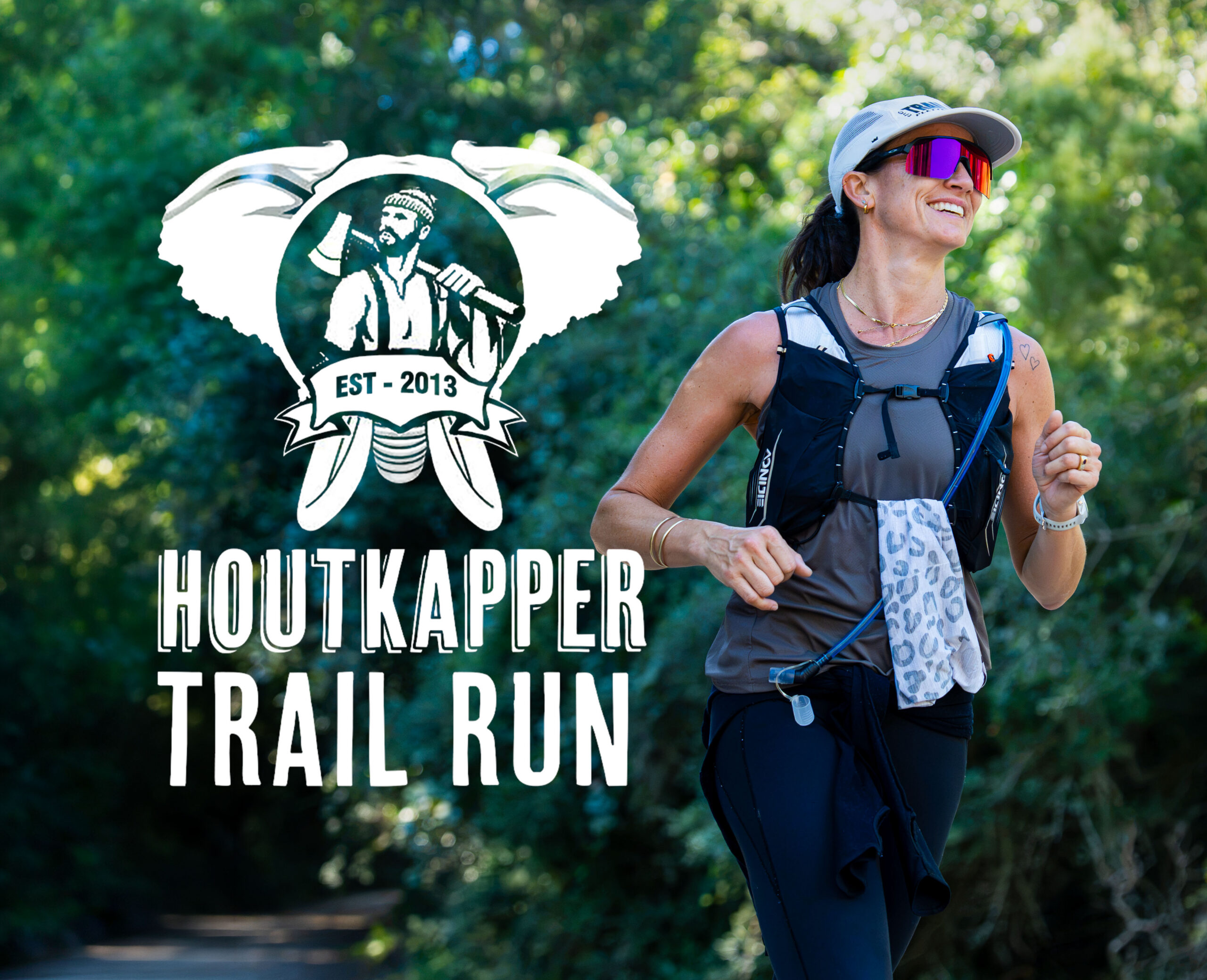 Single forest track at the Houtkapper Trail Run